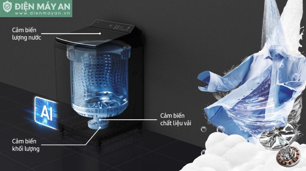 Máy giặt Samsung Inverter 15 kg WA80F15S5CSV